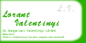 lorant valentinyi business card